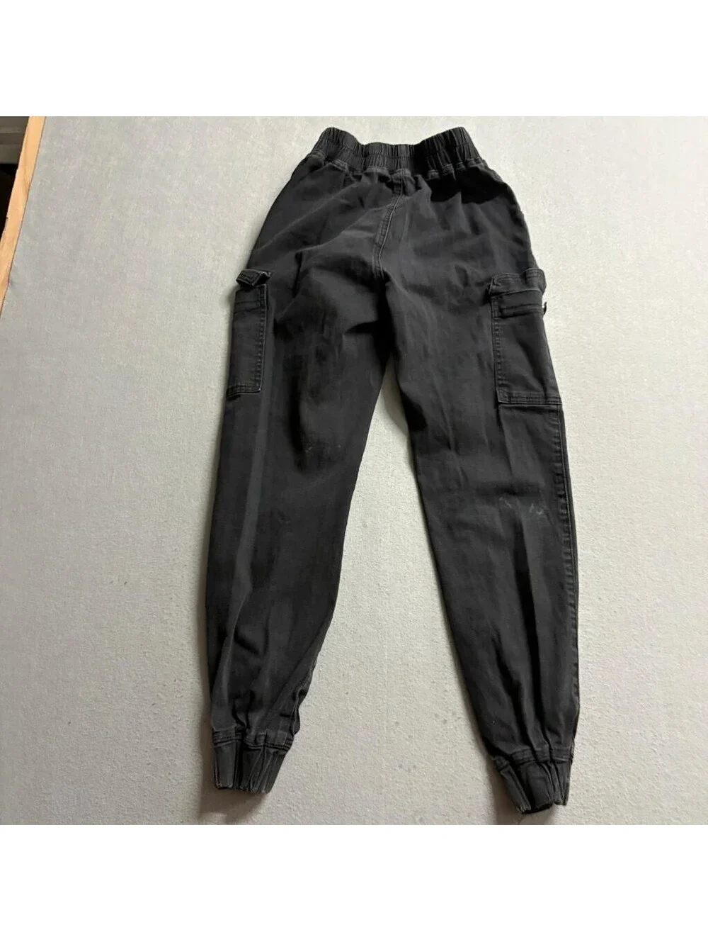 Hot Topic Cargo Jogger Pants Womens XS Black High Rise Elastic Waist Utility
